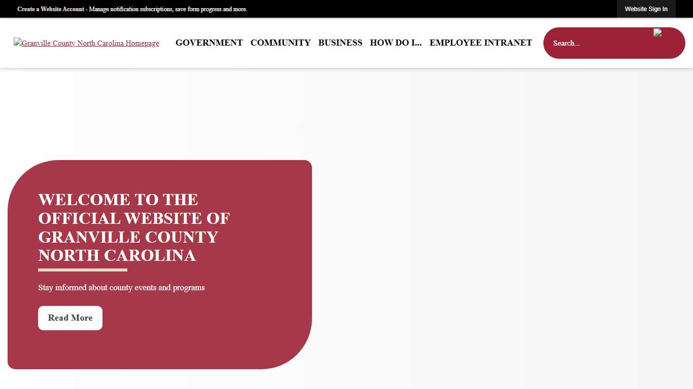 Granville County, NC Official Website